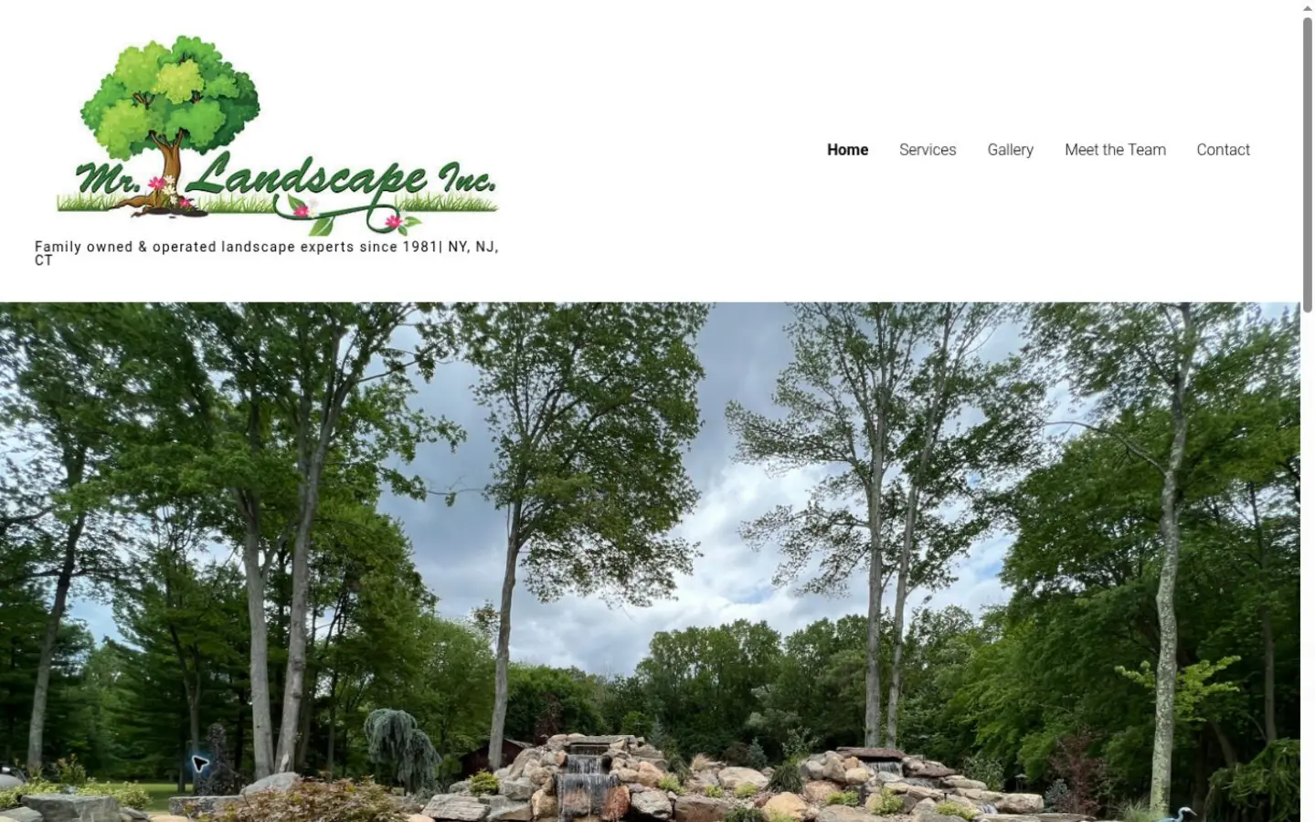 Mr. Landscape, Inc. website homepage preview